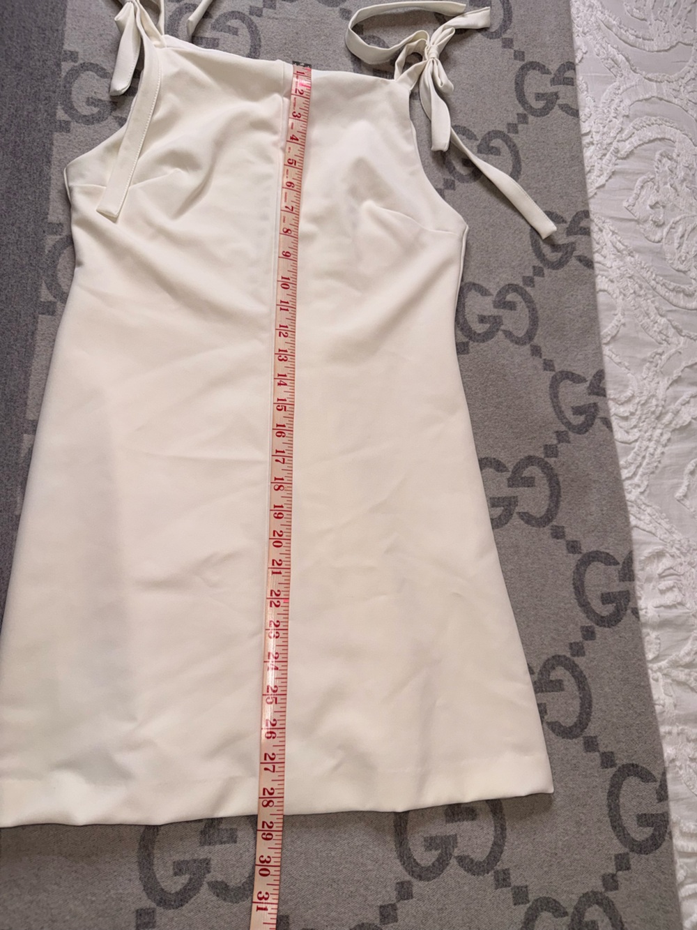 🌼 Zara White Tie-Shoulder Square Neck Mini Dress - Picture 5 of 8